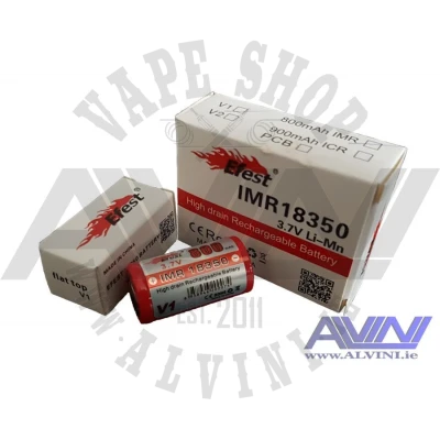 Efest 18350 IMR Battery 800 mAh - 800-18350 Efest 18350 IMR Battery 800 mAh - Mod Batteries