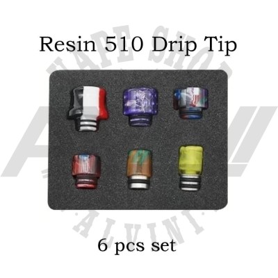 Resin Drip Tips 510 - 6 Pcs - Drip Tips