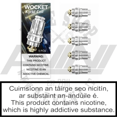 Wocket X-grid Coils - 5 pcs - X-Grid Coil Wocket X-grid Coils - 5 pcs - SubOhm Coils