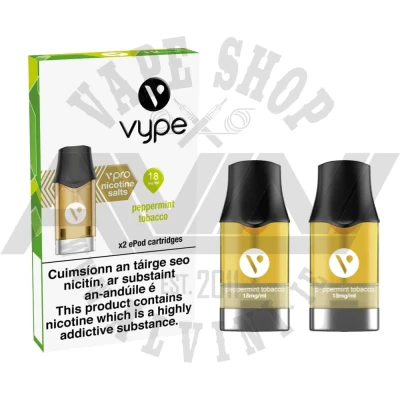 Vype ePod Pods - Peppermint Tobacco - 2 pcs - Peppermint Tobacco Vype ePod Pods - Peppermint Tobacco - 2 pcs - Regular Tanks