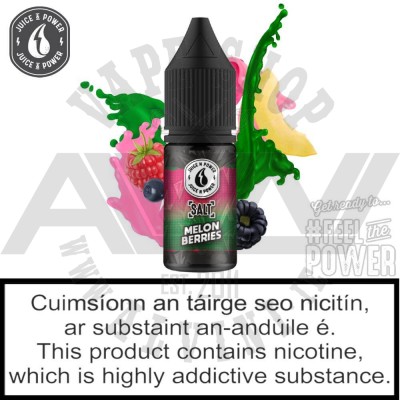 Melon Berries Nic Salt - juice n power ireland Melon Berries Nic Salt - eLiquids / E-Juices