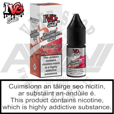 IVG Strawberry Watermelon Chew Nicotine Salts - 10 ml - IVG Strawberry Watermelon IVG Strawberry Watermelon Chew Nicotine Salts - 10 ml - IVG