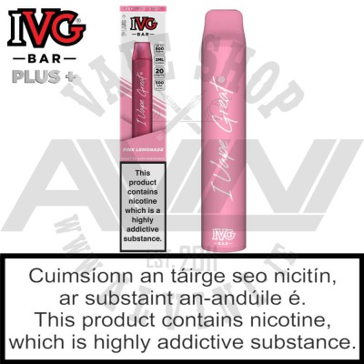 Pink Lemonade - IVG Plus Bar - IVG Vape Bar
