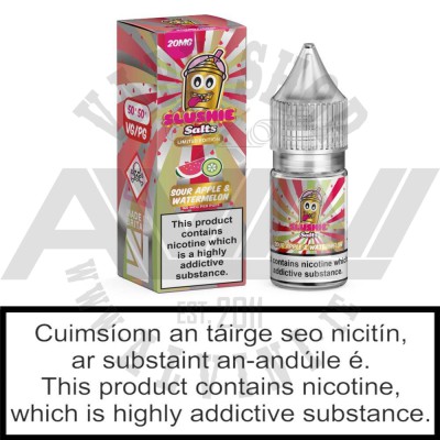 Sour Apple Watermelon Slushie Nicotine Salts - 10 ml - Sour Apple Watermelon Slush Sour Apple Watermelon Slushie Nicotine Salts - 10 ml - Slushie & Sweetie Salts