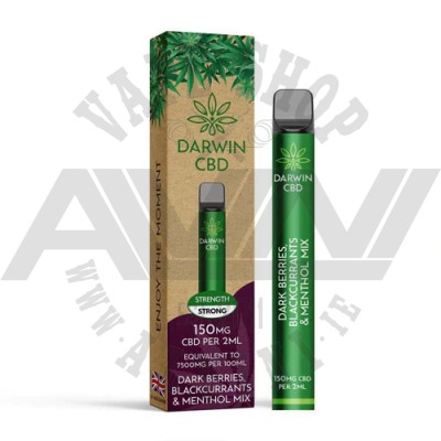 Dark Berries, Blackcurrant & Menthol CBD Disposable Vape Pen - Darwin CBD Pen Ireland Dark Berries, Blackcurrant & Menthol CBD Disposable Vape Pen - CBD Disposables