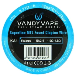 MTL Superfine Fused Clapton Wire KA1 32x2+38 ga 10ft MTL Superfine Fused Clapton Wire KA1 32x2+38 ga 10ft