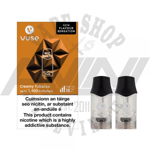 Vuse ePod Cartridge Creamy Tobacco 2 pcs IrelandLImerickNenagh