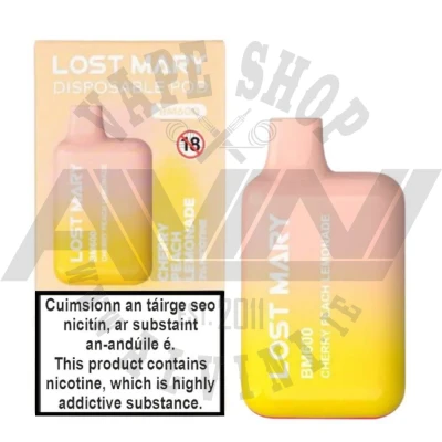 Cherry Peach Lemonade - Lost Mary BM600 Disposable Vape - LM Cherry Peach Lemonade Cherry Peach Lemonade - Lost Mary BM600 Disposable Vape - Elfbar Disposable