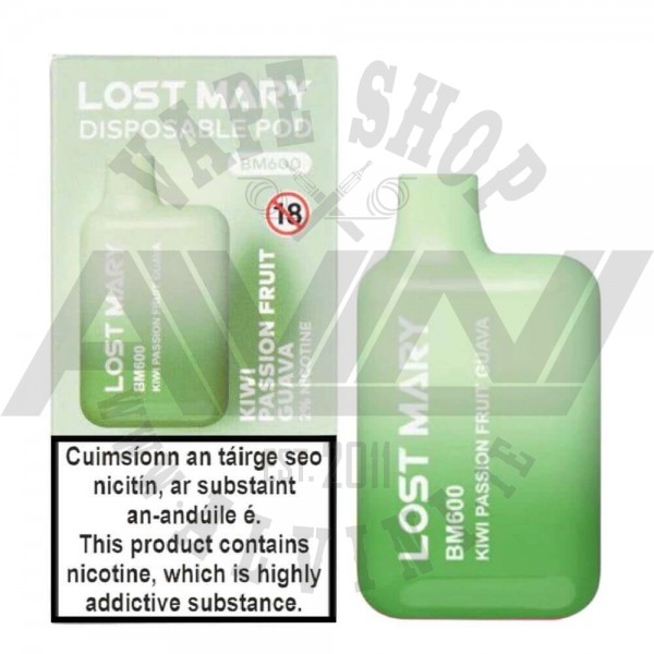 lost mary bm600 kiwi passion fruit guava Fumot Disposable Vapes main image 1
