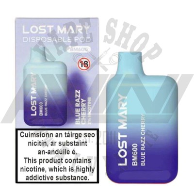 Blue Razz Cherry - Lost Mary BM600 Disposable Vape - Lost mary Disposable
