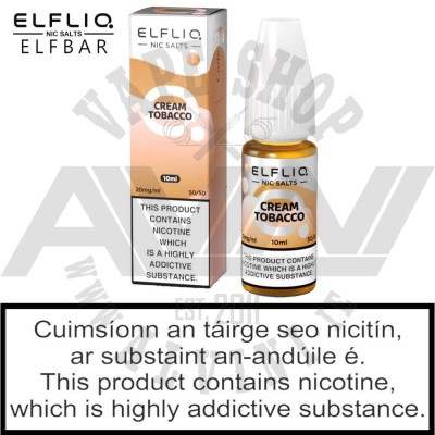 ElfLiq Cream Tobacco Nic Salt - ElfLiq NicSalt