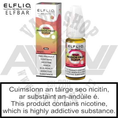 ElfLiq Kiwi Passionfruit Guava Nic Salt - ElfLiq NicSalt