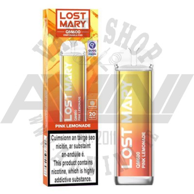 Pink Lemonade - Lost Mary QM600 Disposable Vape - QM600 Pink Lemonade  Pink Lemonade - Lost Mary QM600 Disposable Vape - Lost Mary