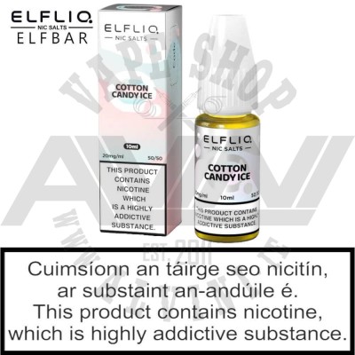 ElfLiq Cotton Candy Ice Nic Salt - ElfLiq NicSalt