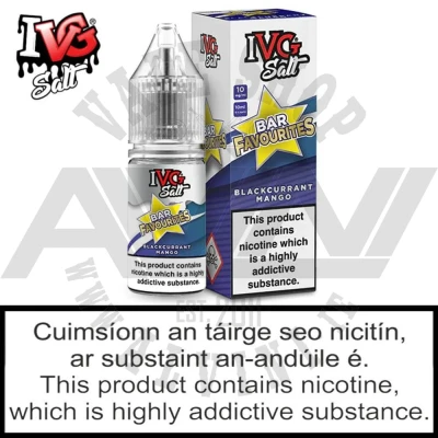 IVG Blackcurrant Mango Nicotine Salts - 10 ml - IVG Blackcurrant Mango IVG Blackcurrant Mango Nicotine Salts - 10 ml - IVG