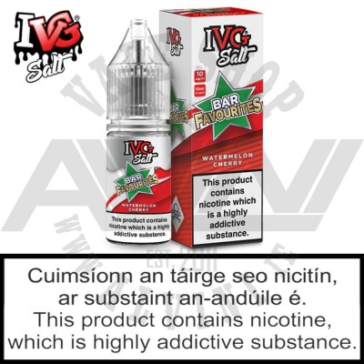 IVG Watermelon Cherry Nicotine Salts - 10 ml - IVG Watermelon Cherry Bar Favorites IVG Watermelon Cherry Nicotine Salts - 10 ml - IVG