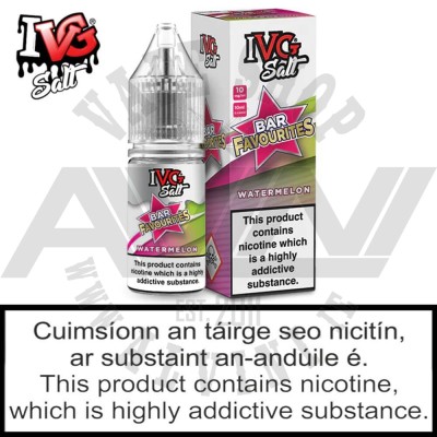 IVG Watermelon Nicotine Salts - 10 ml - IVG Watermelon Bar Favorites IVG Watermelon Nicotine Salts - 10 ml - IVG