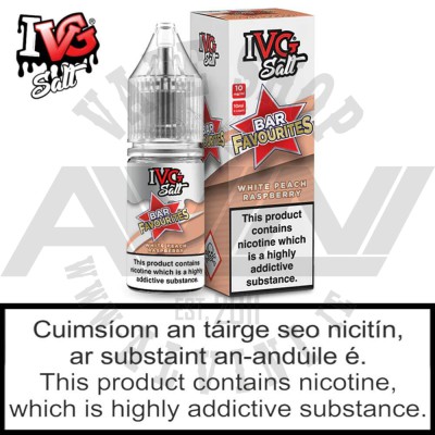 IVG White Peach Raspberry Nicotine Salts - 10 ml - IVG White Peach Raspberry Bar Favorites IVG White Peach Raspberry Nicotine Salts - 10 ml - IVG