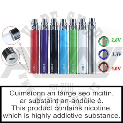 eGo/eGo-T USB Passthrough Battery 900 mAh - Regular vaping batteries