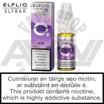 ElfLiq Blackcurrant Aniseed Nic Salt - ElfLiq Blackcurrant Aniseed Ireland ElfLiq Blackcurrant Aniseed Nic Salt - ElfLiq NicSalt