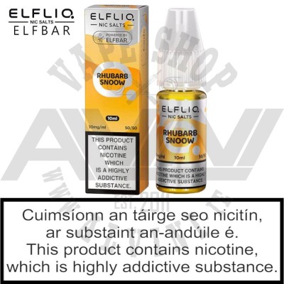 ElfLiq Rhubarb Snoow Nic Salt - ElfLiq Rhubarb Snow Ireland ElfLiq Rhubarb Snoow Nic Salt - ElfLiq NicSalt