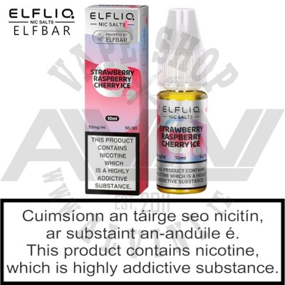 ElfLiq Strawberry Raspberry Cherry Ice Nic Salt - ElfLiq NicSalt