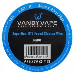 MTL Superfine Fused Clapton Wire Ni80 30x2+38 ga 10ft MTL Superfine Fused Clapton Wire Ni80 30x2+38 ga 10ft