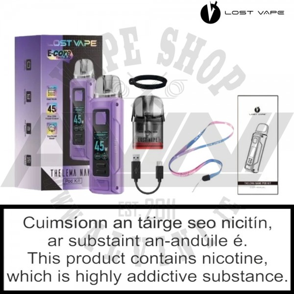 Lost Vape Thelema Nano Pod Kit | Compact, Powerful & Leak-Proof Vaping