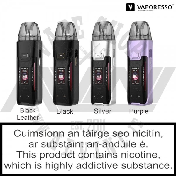 vaporesso luxe xr max 2 black leather Vaporesso Luxe XR Max 2 Kit Pod Mod Dark Black Leather