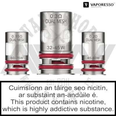 Vaporesso GTX Dual Mesh Coil x 5 - SubOhm Coils