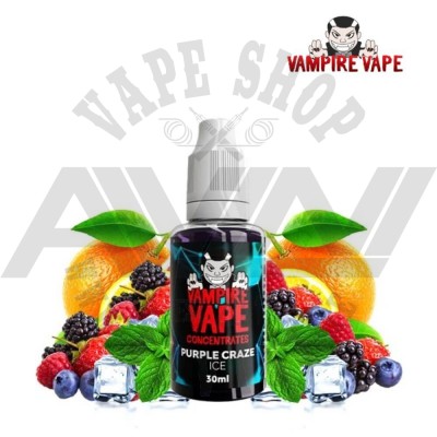 Vampire Vape Purple Craze Concentrate 30ml – Grape & Sherbet DIY E-Liquid Flavour Vampire Vape Purple Craze Concentrate 30ml Bottle – Grape & Sherbet DIY Vape Flavour