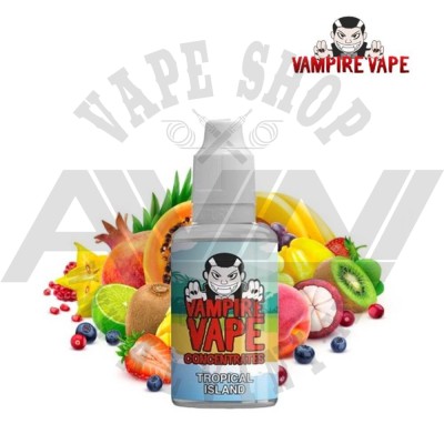 Vampire Vape Tropical Island Concentrate 30ml – Exotic Fruit DIY E-Liquid Flavour Vampire Vape Tropical Island Concentrate 30ml Bottle – Exotic Fruit DIY Vape Flavour