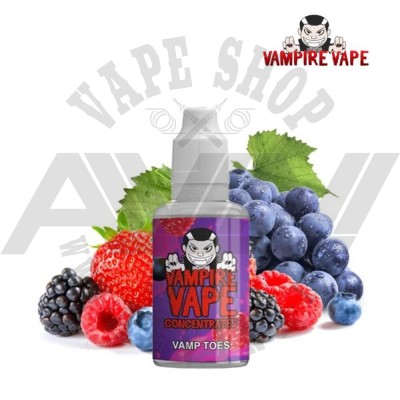 Vampire Vape Vamp Toes Concentrate 30ml – Dark Berry Fizzy DIY Vape Flavour Vampire Vape Vamp Toes Concentrate 30ml Bottle – Dark Fruit & Fizz DIY E-Liquid Flavour
