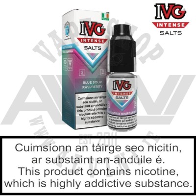 IVG Intense Salts Blue Sour Raspberry Nicotine - 10 ml - IVG Intense Blue Sour Raspberry IVG Intense Salts Blue Sour Raspberry Nicotine - 10 ml - IVG