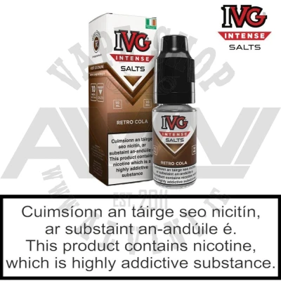 IVG Intense Nicotine Salts Retro Cola - 10 ml - IVG Intense Retro Cola IVG Intense Nicotine Salts Retro Cola - 10 ml - IVG