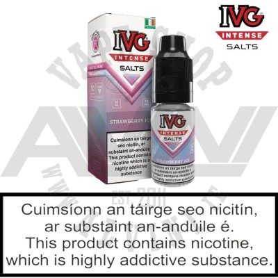 IVG Intense Nicotine Salts Strawberry Ice - 10 ml - IVG Intense Strawberry Ice IVG Intense Nicotine Salts Strawberry Ice - 10 ml - IVG