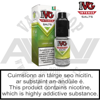 IVG Intense Nicotine Salts Lemon Lime - 10 ml - IVG