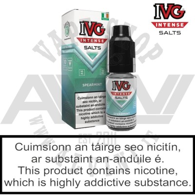 IVG Intense  Nicotine Salts Spearmint - 10 ml - IVG Intense Spearmint IVG Intense  Nicotine Salts Spearmint - 10 ml - IVG
