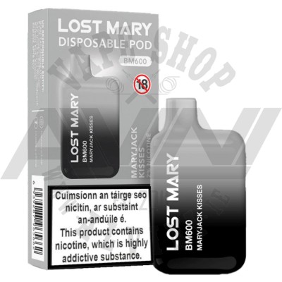 Mary Jack Kisses - Lost Mary BM600 Disposable Vape - LM Mary Jack Kisses Mary Jack Kisses - Lost Mary BM600 Disposable Vape - Lost Mary