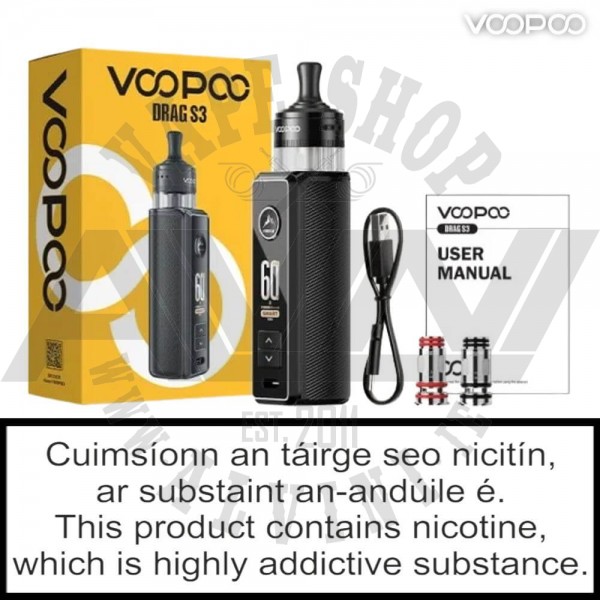 VooPoo Drag S3 Pod Kit (5 ml, 3000 mAh) | Ireland & Europe